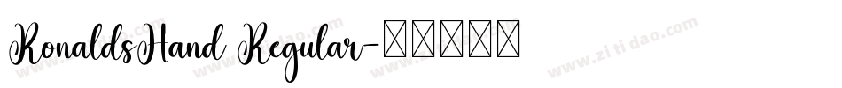 RonaldsHand Regular字体转换
